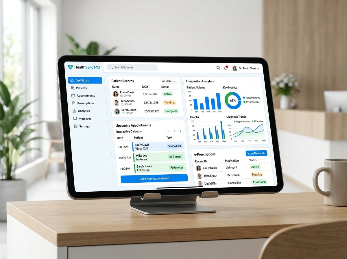 Custom Healthcare App Dashboard and Clinic Management Software