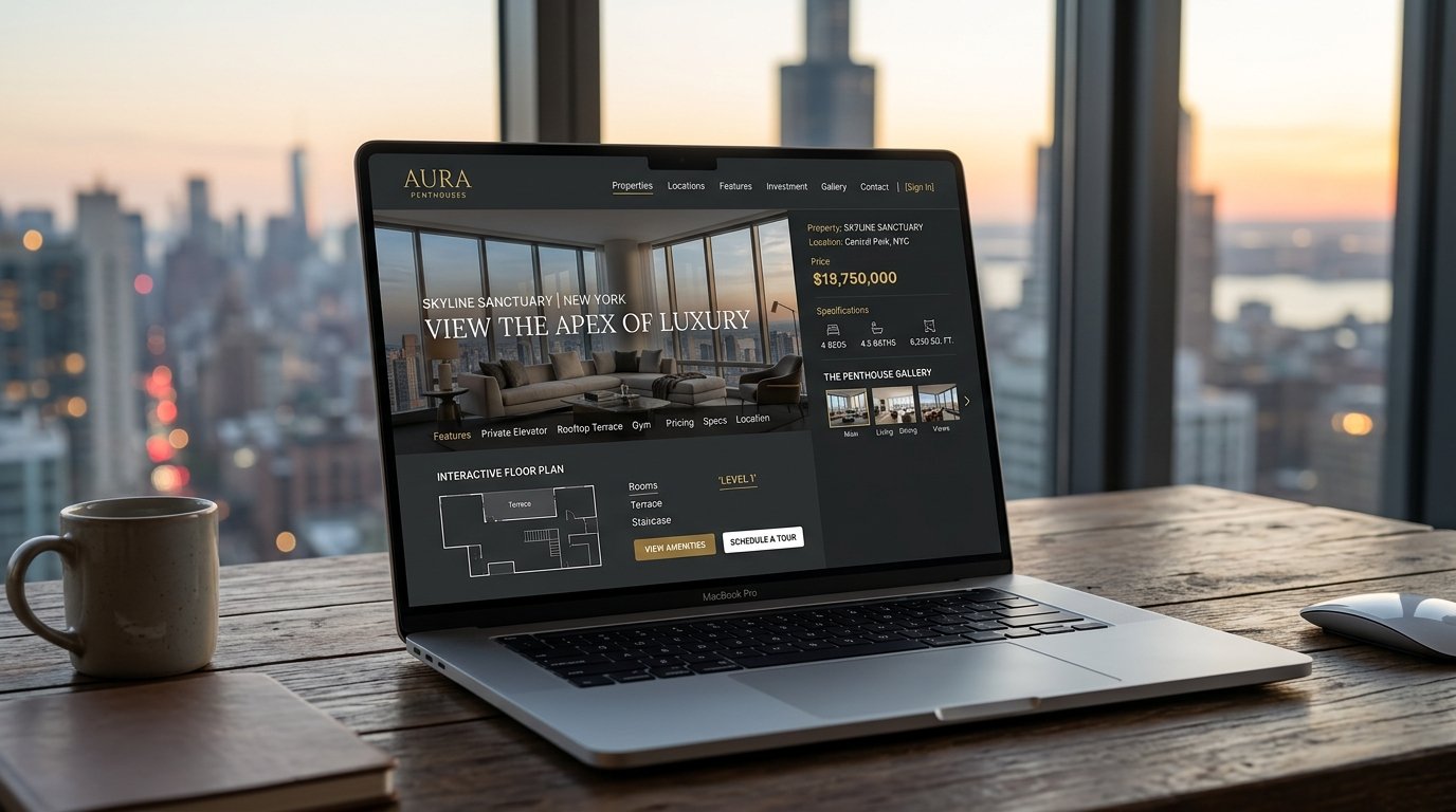 Aura Luxury Penthouses Website